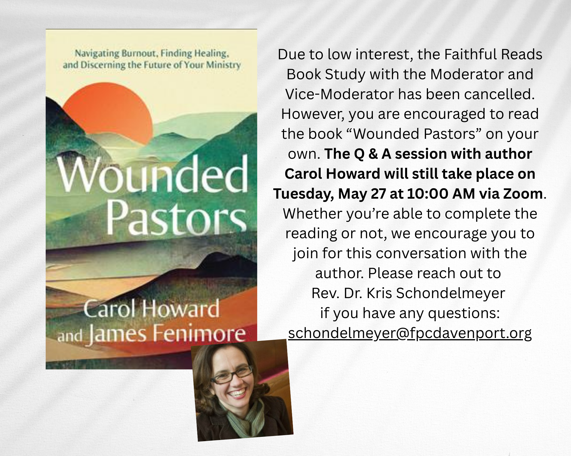 Book Study cancelled